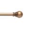 Kenney Mfg Kenney Davenport 1/2 Petite Cafe Decorative Window Curtain Rod, 48-86, Brushed Brass KN55973 - alternate 1